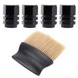 Cumpara ieftin Set 4 Capace Hexagonale pentru Valve Auto, din Aluminiu, 1.8 cm, Negru si Perie SoftTouch cu Fire din Nylon si Manger Ergonomic