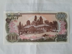 Korea de Nord 100 Won 1978 Noua foto