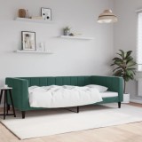 VidaXL Cadru de pat, verde &icirc;nchis, 100x200 cm, catifea 354017
