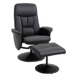 HOMCOM Fotoliu relaxant cu suport pentru picioare fotoliu de relaxare relaxant pivotant 360&deg; și spătar &icirc;nclinabil pentru TV suport&acirc;nd p&acirc;nă la 120 kg m
