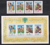 Ghana 1980 - Anul Internațional al Copilului, Serie + Colita, MNH