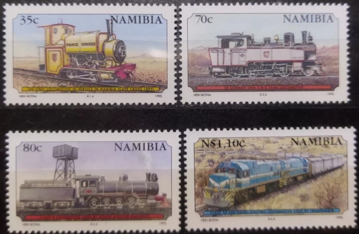 Namibia 1995 - Locomotive, cai ferate, trenuri, serie neuzata