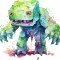 Sticker decorativ, Minecraft, Verde, 1376STK-13