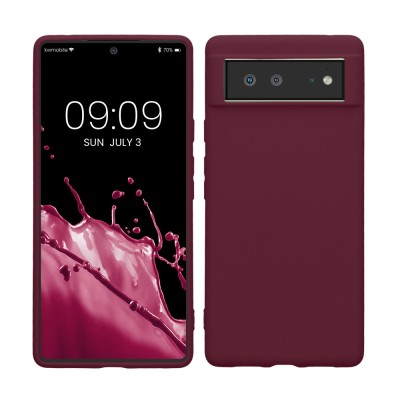Husa Kwmobile pentru Google Pixel 6, Visiniu, Silicon, KWM000013DV046C foto