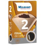 Filtre cafea Misavan, numarul 2, 100 bucati pe cutie