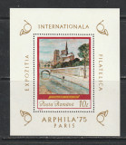 Romania 1975 - #883 Expozitia Filatelica Intrernationala &quot;Arphila 75&quot; S/S 1v MNH, Nestampilat