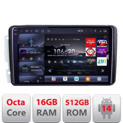 Navigatie Mercedes C 2001-2004 CLK G 2004-2006 Edotec Kit-171 8 core QLED 2K 16+512 360 Android Waze USB Navigatie Internet Youtube Radio CarStore Tec foto