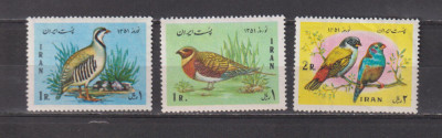 IRAN 1972 FAUNA PASARI . MI.1552-1554 MNH foto