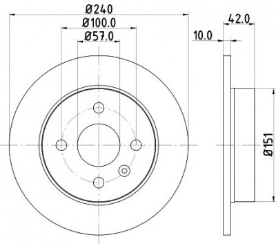 Disc frana OPEL ASTRA H (L48) (2004 - 2016) KRIEGER 0950004275 foto