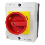 Intrerupator 32A 7.5kw 0-1 ON-OFF 3 poli 400V AC IP65 industrial aplicat casetat, Omu System