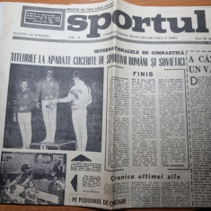 sportul 20 aprilie 1970-fotbal romania URSS,progresul bucuresti,gimnastica,schi