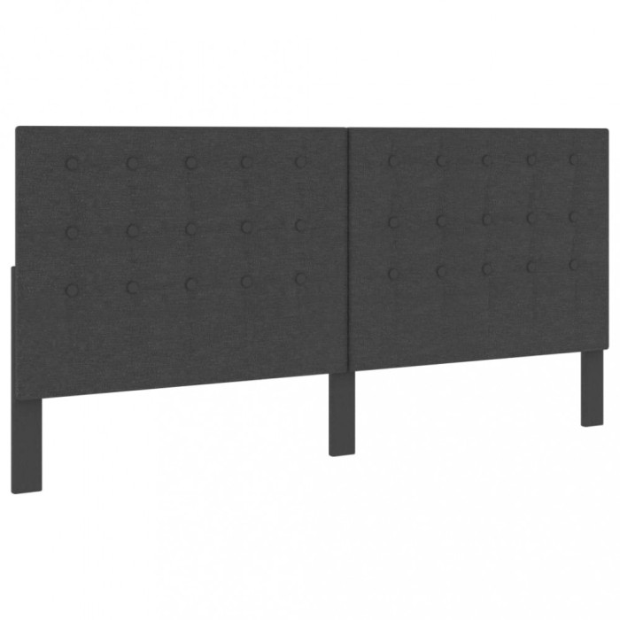 vidaXL Tăblie capitonată, gri &icirc;nchis, 200 x 200 cm, material textil 287475