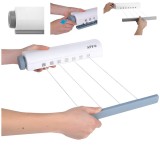 Uscator de rufe retractabil, Prindere pe perete cu chit de montaj inclus, culoare alb, 4 funii X 3,2 m