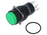 Comutator ONPOW LAS1-AY-22/G/24V/P 2 Poziții SPDT 0,5A 220VAC apăsare