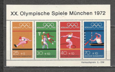 Germania.1972 Olimpiada de vara MUNCHEN-Bl. MG.297 foto