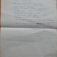 Pagina manuscris de Virgil Teodorescu ,poezia Proprietate privata, avangarda