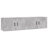 Cumpara ieftin Dulapuri TV montate pe perete, 2 buc., gri beton, 80x34,5x40 cm
