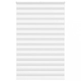 Jaluzea tip zebra alb lățime țesătură 140,9 cm poliester