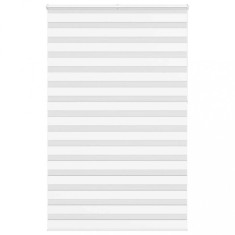 vidaXL Jaluzea tip zebra alb lățime țesătură 140,9 cm poliester
