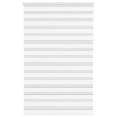 Jaluzea tip zebra alb lățime țesătură 140,9 cm poliester foto