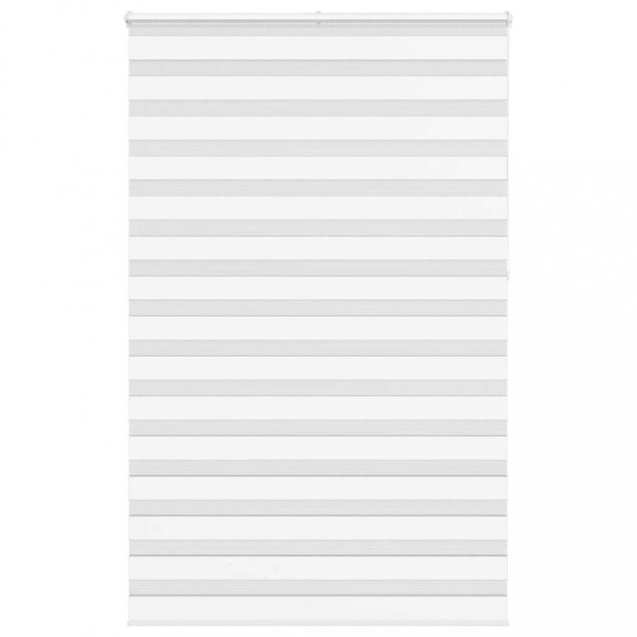 Jaluzea tip zebra alb lățime țesătură 140,9 cm poliester