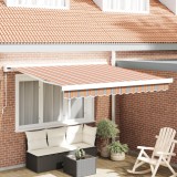 vidaXL Marchiză Retractabilă Manuală cu Dungi Multicolore 300x250 cm