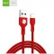 Cablu USB la USB Type C Golf CD Leather 3A rosu 1m GC-60t