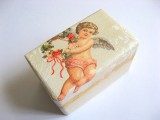 cutie lemn decorata cu ingeras 21330