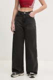 adidas Originals jeans DENIM ZIP PANT femei, culoarea negru, JX9211