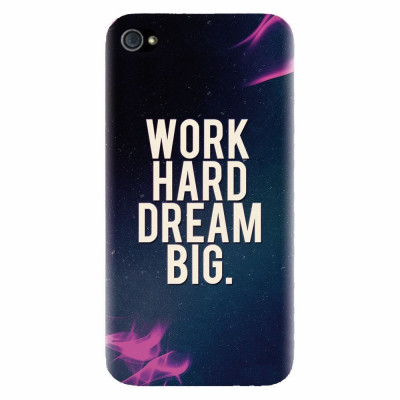 Husa silicon pentru Apple Iphone 4 / 4S, Dream Big foto