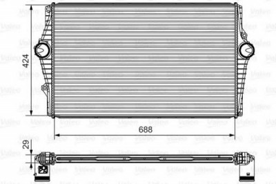 Radiator intercooler VOLVO S80 I (TS, XY) (1998 - 2006) VALEO 818279 foto