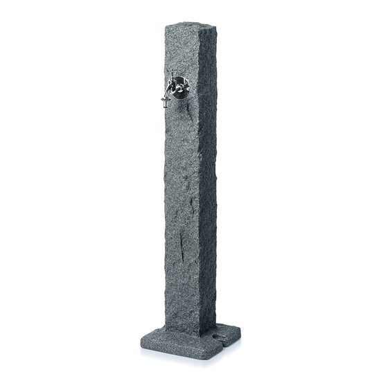 Masca robinet de gradina, cu adaptor furtun, efect granit, antracit, 24x98 cm, Prosperplast