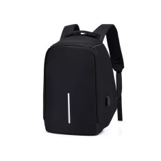 Rucsac / Ghiozdan Edman rezistent la apa, Antifurt, pentru laptop de 15.6&quot;, cu port incarcare USB, cablu USB inclus, Negru