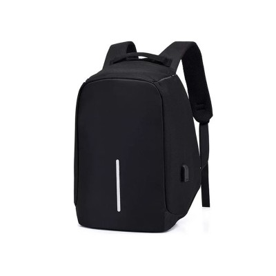 Rucsac / Ghiozdan Edman rezistent la apa, Antifurt, pentru laptop de 15.6&amp;quot;, cu port incarcare USB, cablu USB inclus, Negru foto