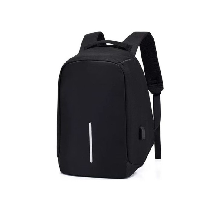 Rucsac / Ghiozdan Edman rezistent la apa, Antifurt, pentru laptop de 15.6&quot;, cu port incarcare USB, cablu USB inclus, Negru