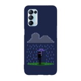 Husa compatibila cu Oppo A73, Viceversa, model Minecraft Rain, Silicon, TPU, Transparent, Carcasa
