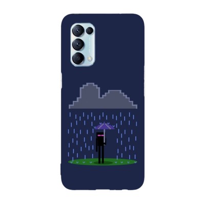 Husa compatibila cu Oppo A73, Viceversa, model Minecraft Rain, Silicon, TPU foto