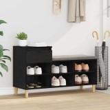 vidaXL Dulap pentru pantofi cu sertar Stejar Negru 102 x 36 x 60 cm 881035