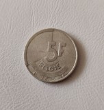 Belgia - 5 franci / francs (1986) Regele Baudouin I - monedă s329