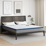 vidaXL Păturile pentru saltea Alb și albastru 180 x 200 cm