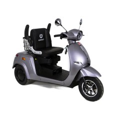 Triciclu Electric Rotakt Navigator cu Doua Motoare De 400W Viteza 25 km h Autonomie 80 km Baterie plumb-acid 60V 20Ah Greutate maxima 300kg, Fara perm