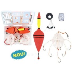 Set 2 monturi novac/fitofag cu ace, pluta si greutate + cutie pastrare