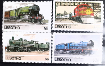 Leshoto, locomotive, transporturi 4v. nestampilata foto