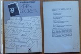 Mariana Marin, Aripa secreta, Cartea Romaneasca, 1986, editia 1 cu autograf