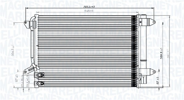 MAGNETI MARELLI 350203845000 Condensator, climatizare