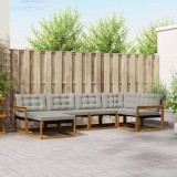 vidaXL Set de canapele de exterior 6 pcs Gri natural și deschis 3369618