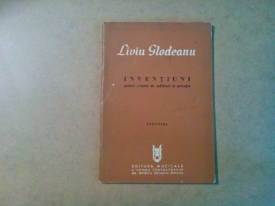 INVENTIUNI pentru Cvintet de SUFLATORI si PERCUTIE - L. Glodeanu (autograf) foto