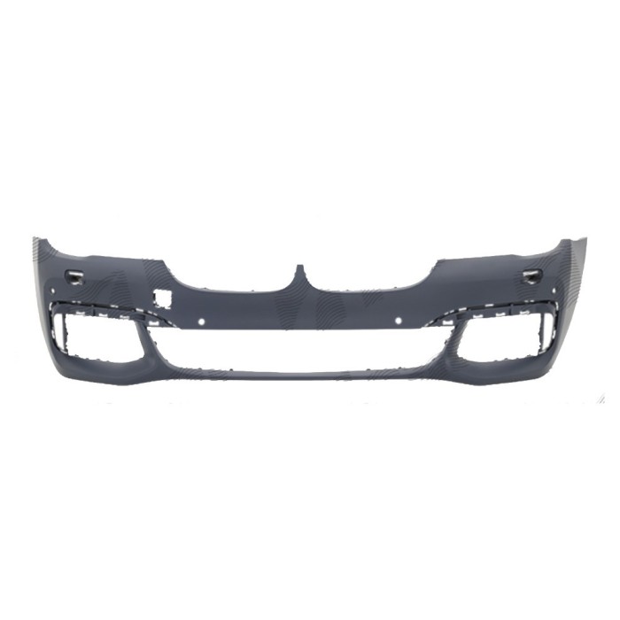 Bara fata BMW Seria 7 (G11/G12), 07.2015-06.2019, cu 6 gauri senzori parcare; grunduit, de vopsit; cu 6 gauri spalator, M-Pack,