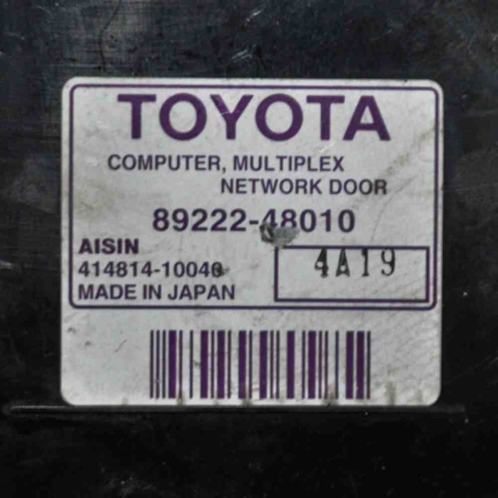 Alt modul de control LEXUS RX _U3_ 2006 OEM: 89222-48010 2101726