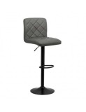 Scaun de bar ABS 147, cu spatar, piele ecologica, suport picioare, cadru metalic, rotativ, 100 kg